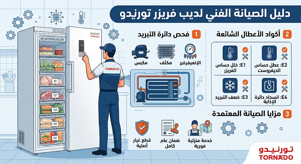 ثلجا يكون تورنیدو فريزر ديب